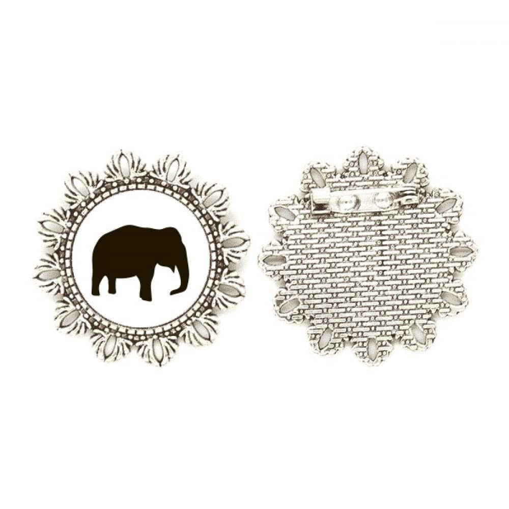 Broche de elefante en plata de ley como regalo amuleto 4