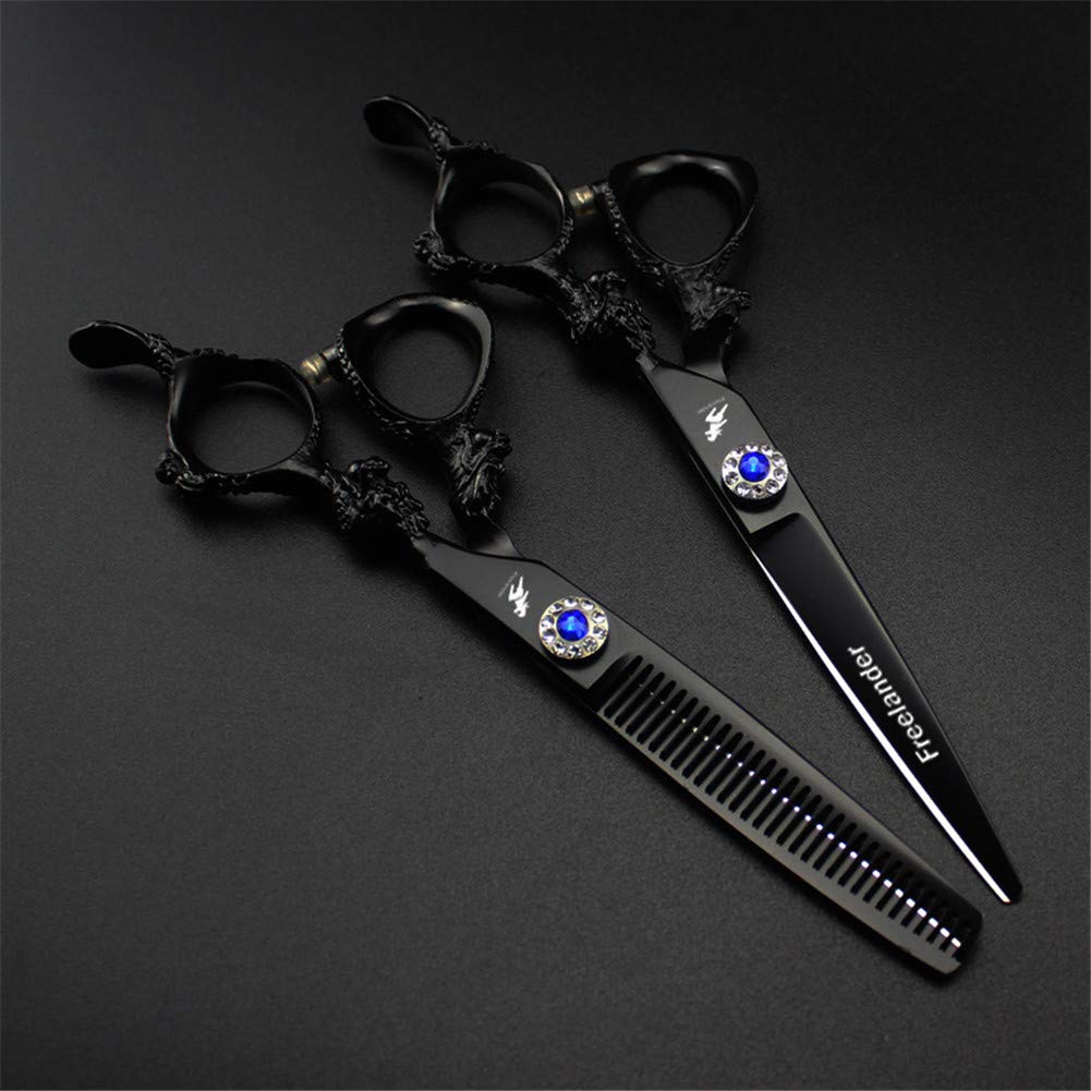 DESAV Set di Forbici per Barbiere Professionali da 6,0 Pollici, Realizzato in Acciaio Inox di Alta qualità Bordo Affilato Duro E Resistente Adatto per Tagli di Capelli Familiari, Parrucchieri