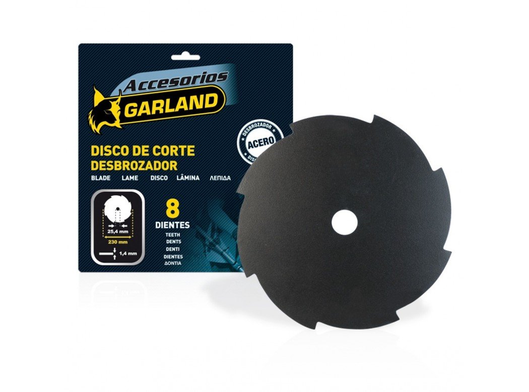 Garland 7100230148 - Disco 8 Dientes 230 mm. Ø para Desbrozadora