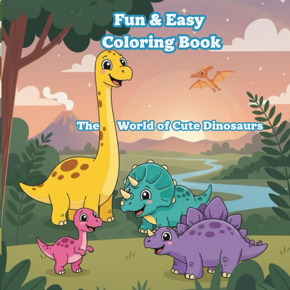 Fun & Easy Coloring Book: The World of Dinosaurs