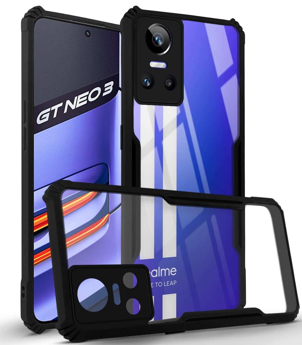 Jkobi Back Cover Case for Realme GT Neo 3 (Shockproof with Polycarbonate Clear Panel | Professional Black) (B0CBZ4GY3Z) Amazon Price History, Amazon Price Tracker