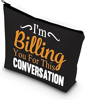 Funny Lawyer Gifts Lawyer Makeup Bag for Women I'm Billing You for This Conversation Travel Makeup Pouch for Lawyer Law Judge Student Teacher Paralegal Future Lawyer Gifts (Billing you conversation CAbl)