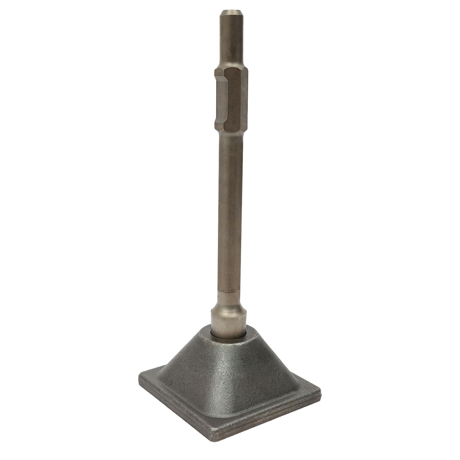 Stampfer für Abbruchhammer 1-1/8" Hex, Anti Schock Stampferplatte, 406CR Stahl Bodenverdichter 40x15x15cm, Rüttelplatte für Fundamentarbeiten und Bodenverdichtung, Wärmebehandelt