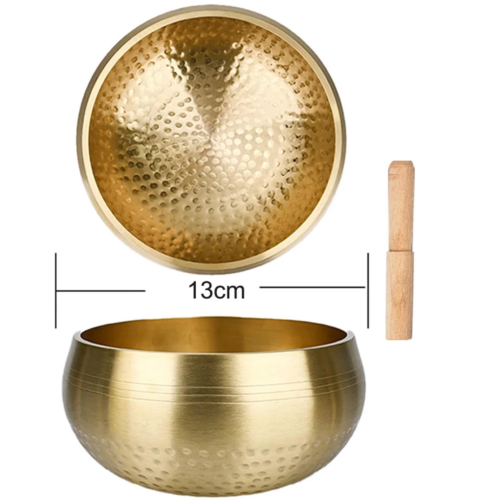 Campana tibetana in ottone sanscrito, meditazione yoga, guarigione del suono