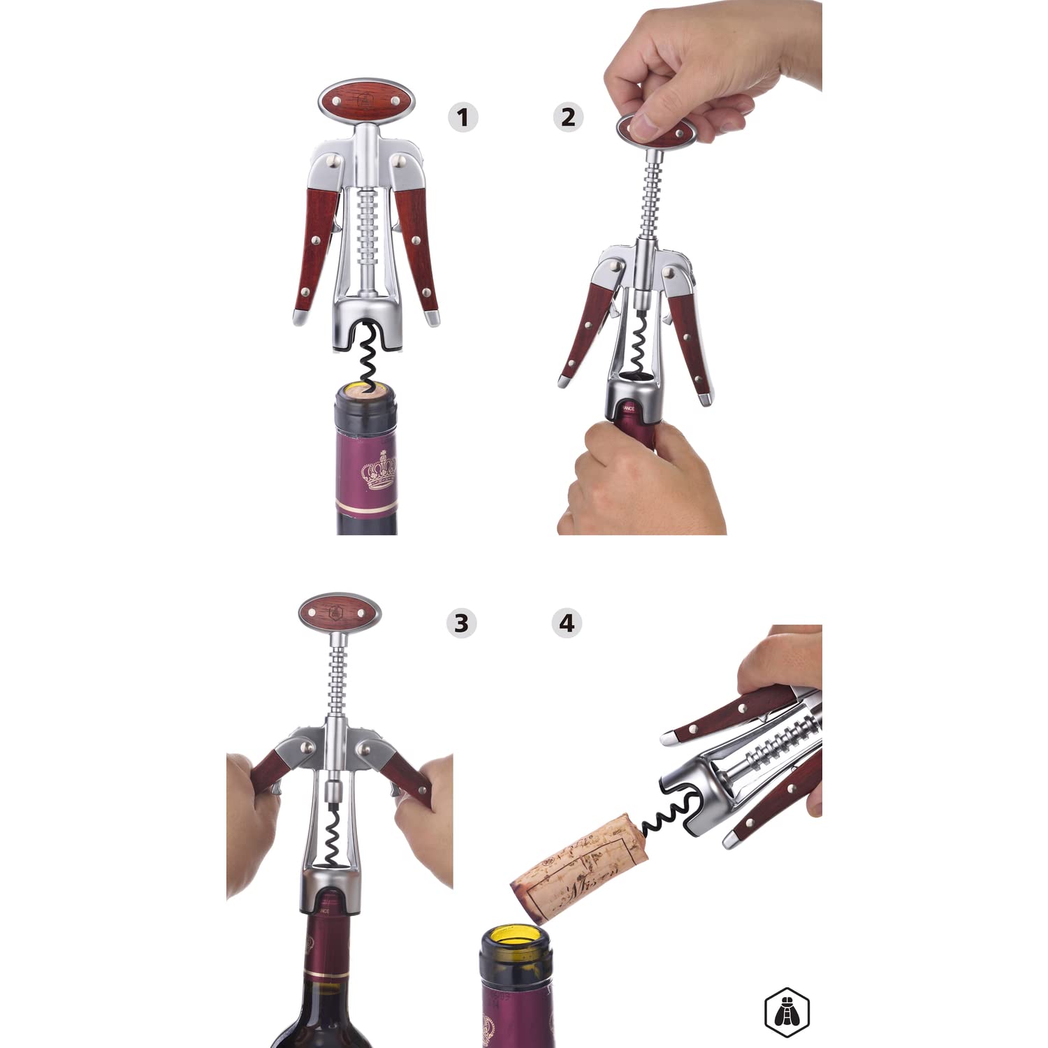 LAGUIOLE - Tire bouchon à levier métal, Grande Robustesse, Utilisation Simple, Ouvre-bouteilles de Vin, Accessoires de Vin