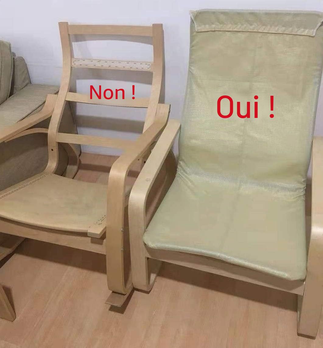 Custom Slipcover Replacement Couvrir Seulement! La Chaise n'est Pas Incluse! Housse en Coton pour Housse de Fauteuil Compatible Pello avec (Gris foncé)