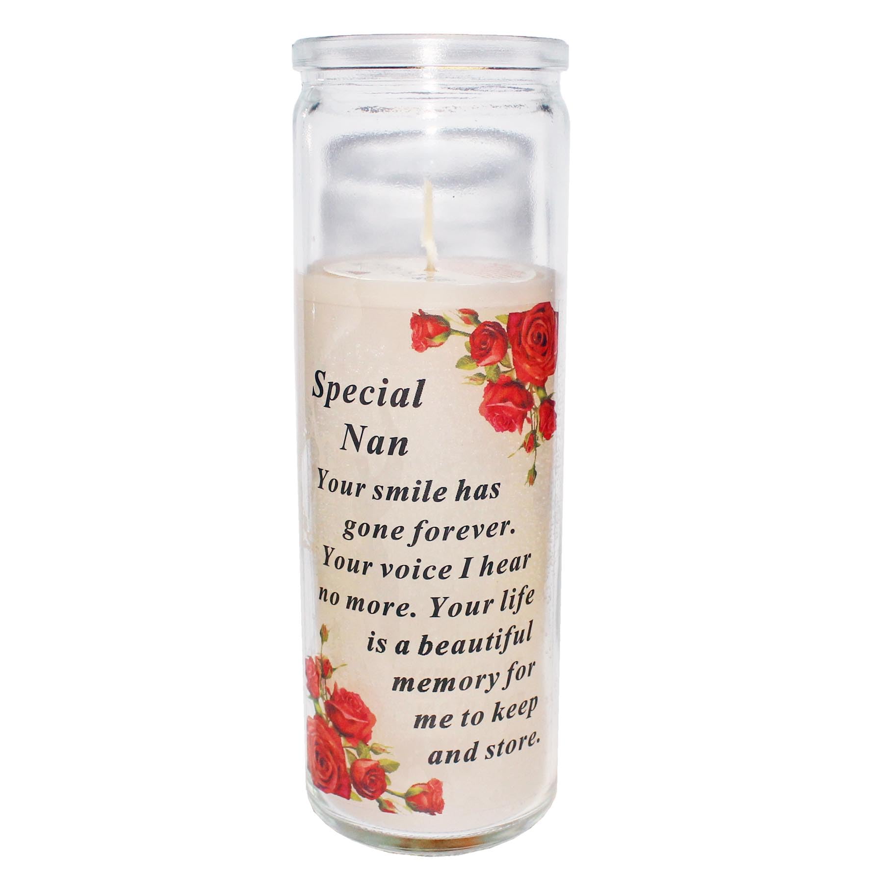 Memorial Candle in a Glass Jar with Sentimental Wording for Birthday, Anniverasary or Christmas (Nan 4077)