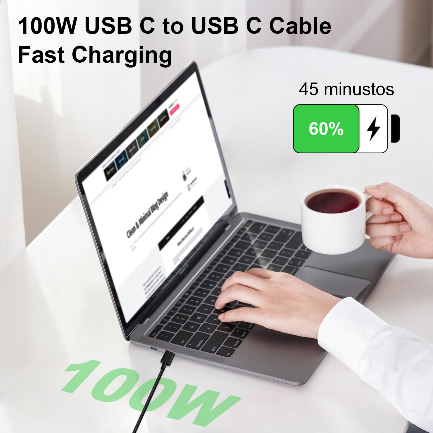 Cavo USB Type-C 3 Metri, 100W Cavo USB C USB C Nylon Cavo Type C to Type C Ricarica Rapida Cavetto Tipo C Filo Caricatore per iPhone 15 16 Pro Max/Plus,iPad Pro/Air,MacBook Air/Pro,Samsung S25 S24 S23