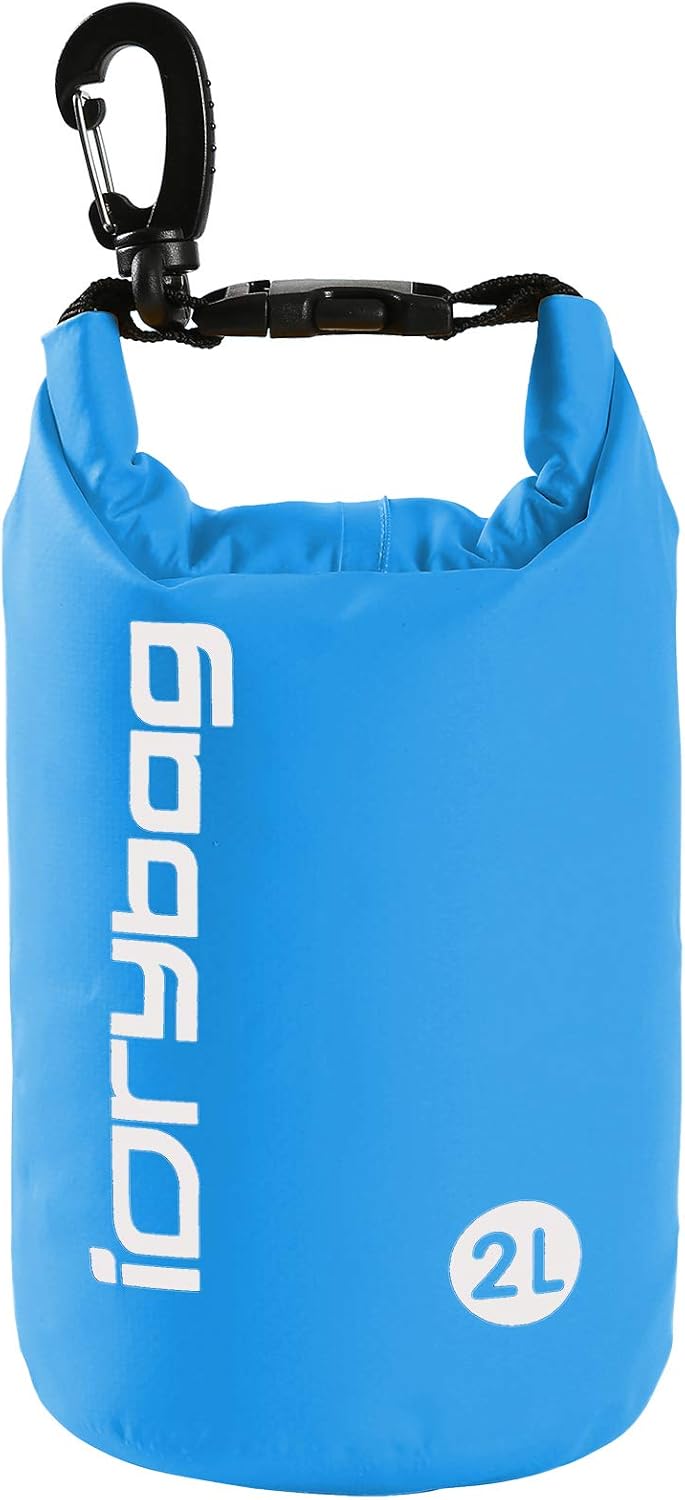IDRYBAG Dry Bag for Kayaking Waterproof 2L/5L/10L/15L/20L, Small Dry Sack Waterproof Bag for Boating IDRYBAG Dry Bag for Kayaking Waterproof 2L/5L/10L/15L/20L, Small Dry Sack Waterproof Bag for Boating
