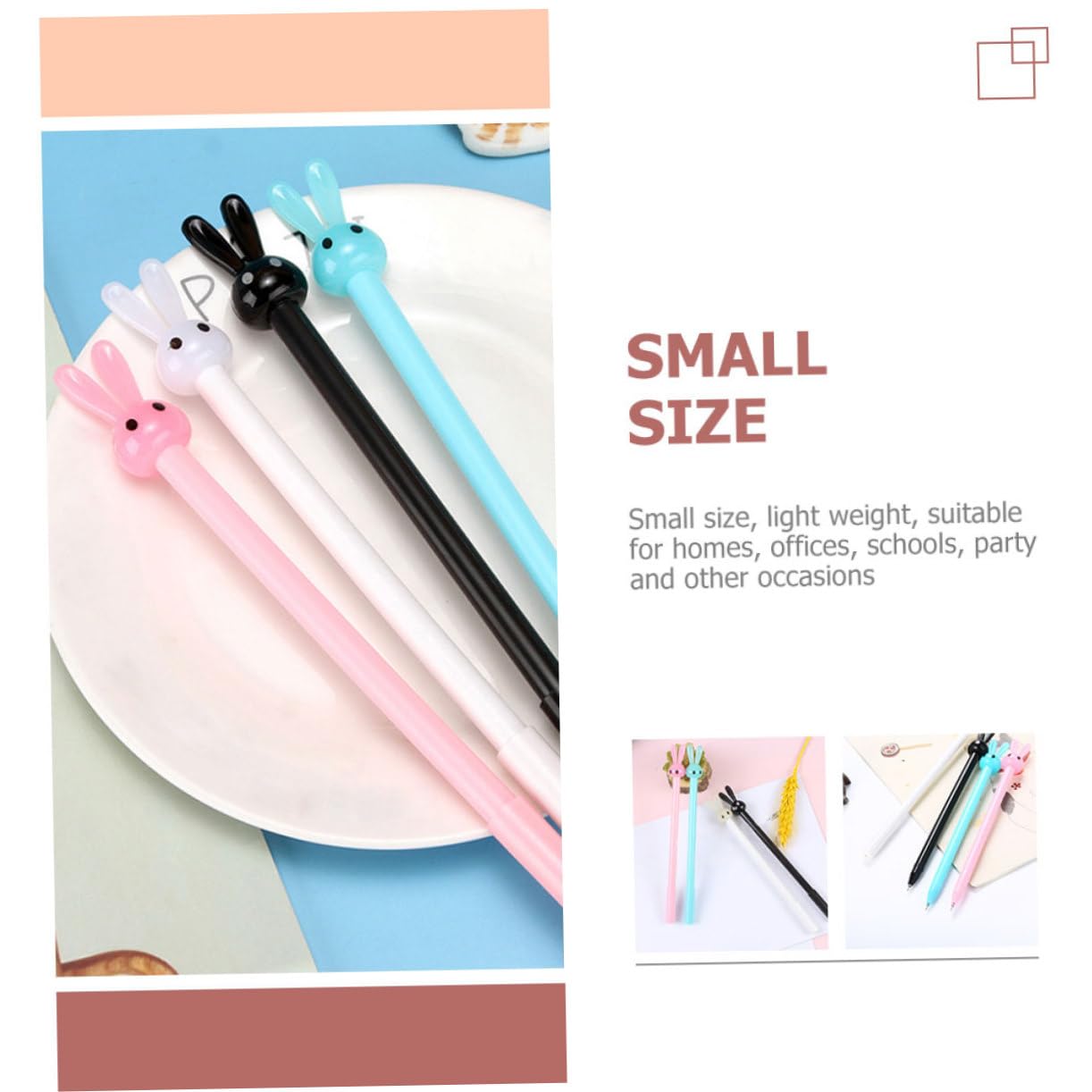Uonlytech Penna Gel Coniglio 36 Pezzi in Plastica, Scrittura Fluida | Decorazioni Scuola, Stile Cartone Animato, Impugnatura Comoda per Uso Quotidiano, Set Leggero per Festa