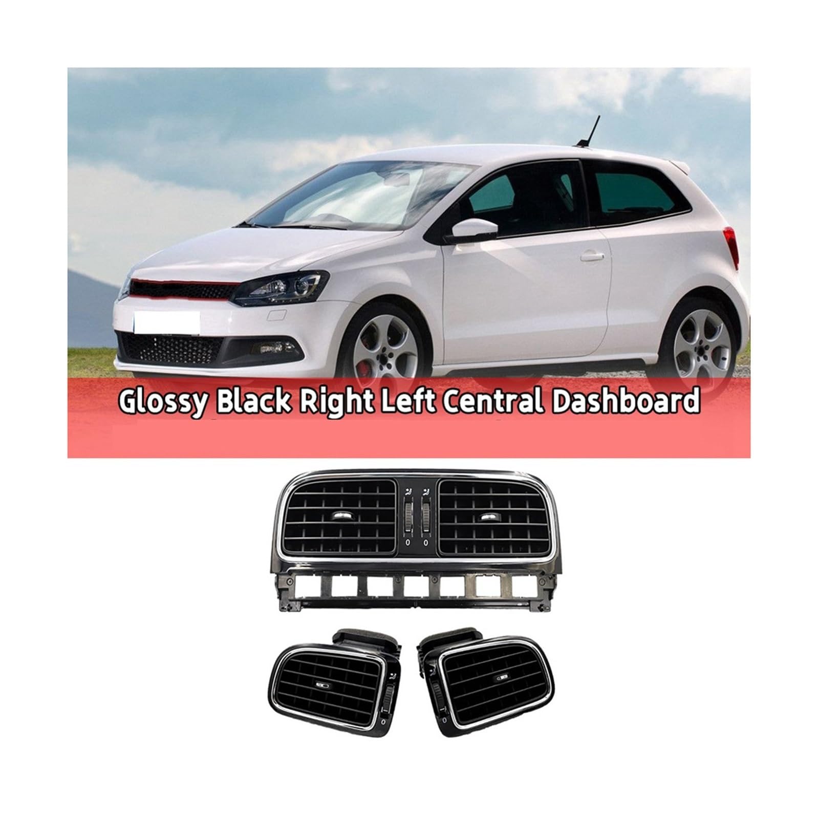 Pasuje do VW Polo 2011-2018 6RD 819 703 6RD819703 AA/C osłona grilla wentylacyjnego wylotu powietrza kachelmotor(Right Side)