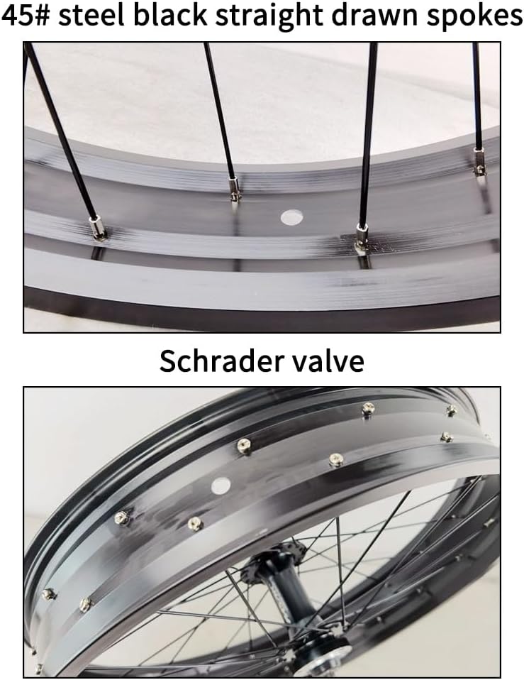 20/26 * 4.0inch Snow Bike Front Wheel Tire Fat Bicycles Wheel for E-Bike Wheel/Beach Bike/Wide Tyre Bike Aluminum Alloy Disc Brake Quick Release 9 * 135MM 36Holes Spokes Schra‎der Valve