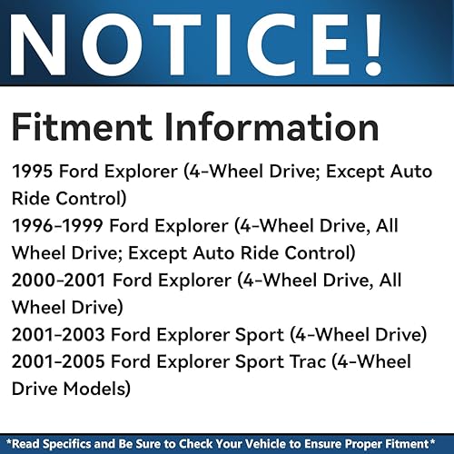 Miniatura 2 de Detroit Axle - 2 amortiguadores delanteros para Ford Explorer Sport Trac Ranger Mazda B3000 B4000 Mercury Mountaineer, 2 amortiguadores de repuesto