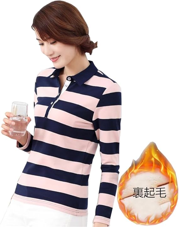 Amazon Fevon ポロシャツ レディース 長袖 厚手 秋冬 裏起毛 暖かい 防寒 Tシャツ 綿 ボーダー柄 おしゃれ トップス カットソー 折り襟 スリム ゴルフウェア スポーツウェア カジュアル 通勤 事務服 大きいサイズ ポロシャツ 通販 Amazon Fevon ポロシャツ レディース 長袖 厚手 秋冬 裏起毛 暖かい 防寒 Tシャツ 綿 ボーダー柄 おしゃれ トップス カットソー 折り襟 スリム ゴルフウェア スポーツウェア カジュアル 通勤 事務服 大きいサイズ ポロシャツ 通販