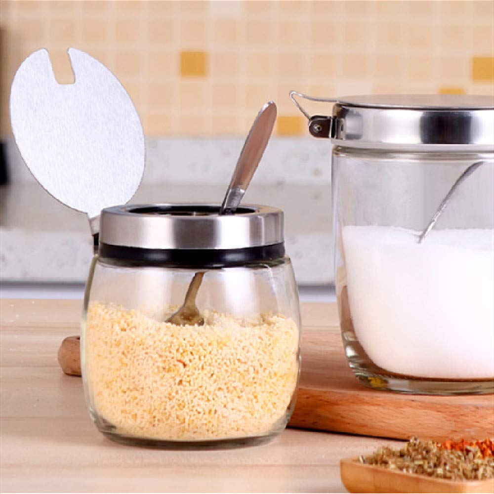 2 barattoli per spezie/bottiglie in vetro da 85 g, vuoti