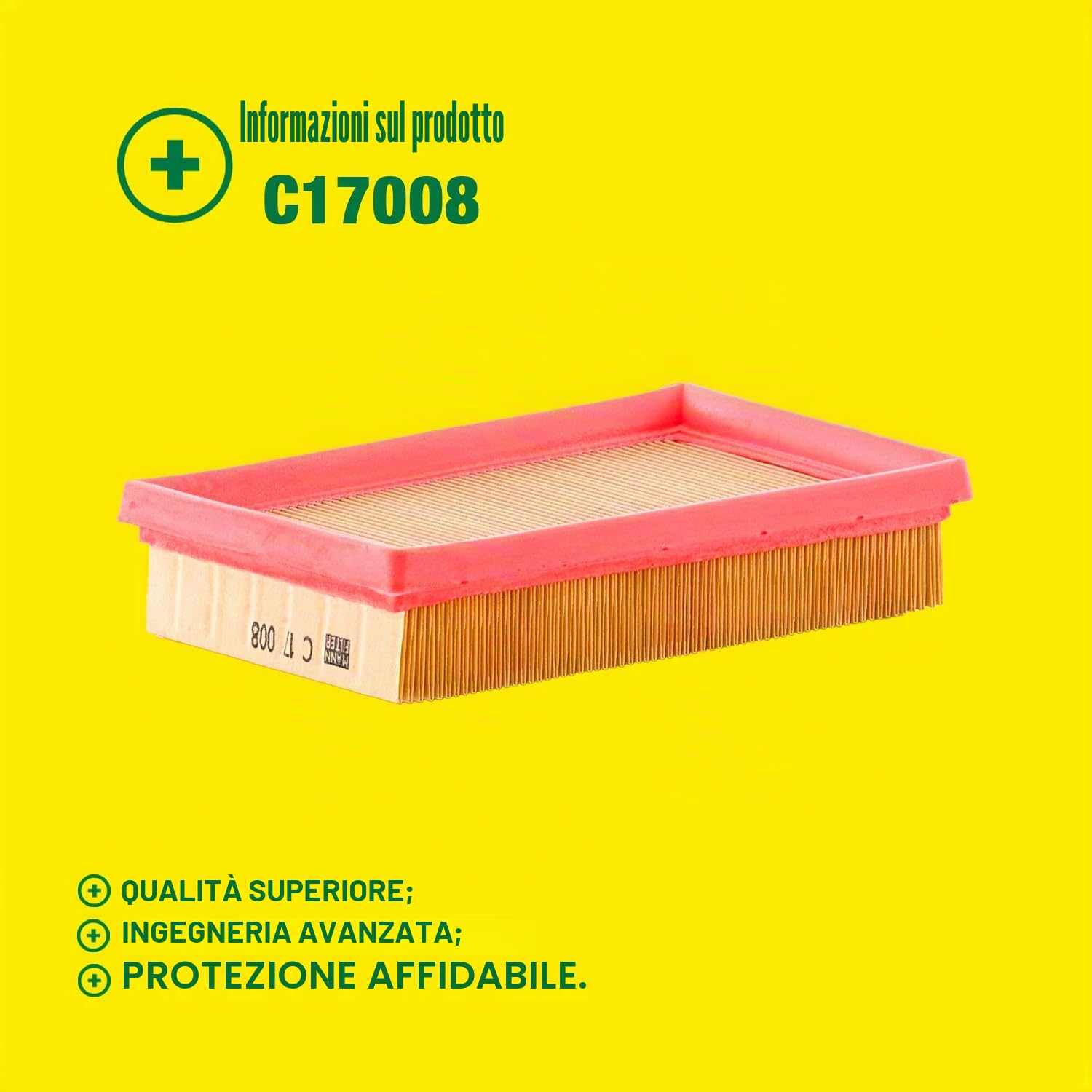 MANN-FILTER C 17 008 Filtro dell'aria - per Autovetture + veicoli commeriali