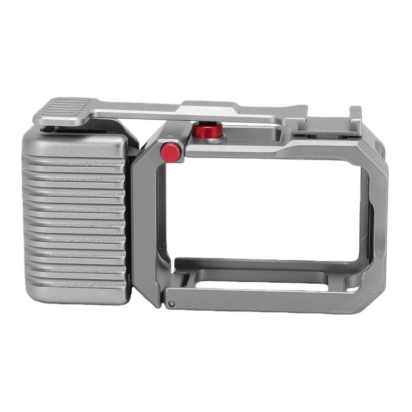 Kit Impugnatura per Action Camera con Sgancio Rapido Magnetico e Supporto per Slitta Fredda per Fotografia di Strada, Design Ergonomico Antiscivolo, Materiale ABS Resistente e Silicone