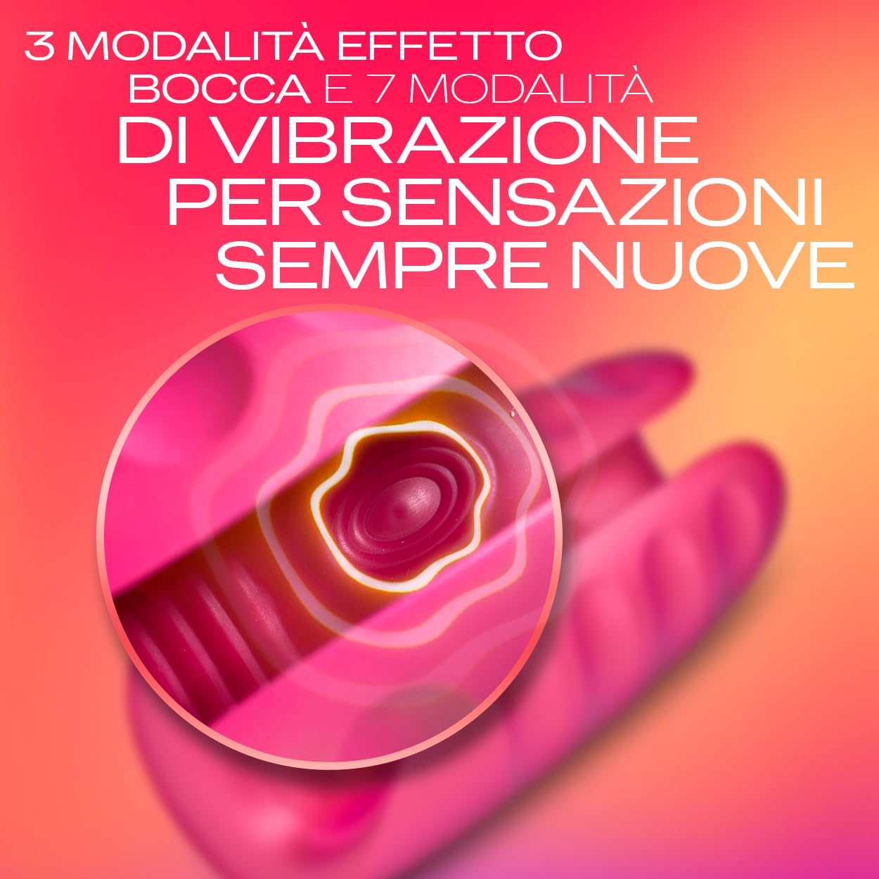 Durex Masturbatore Uomo, Vibratore in Silicone, Sex Toy Morbido e Waterproof, Facile da Pulire, 3 Modalità Effetto Bocca, 7 Modalità di Vibrazione, Caricatore USB Incluso