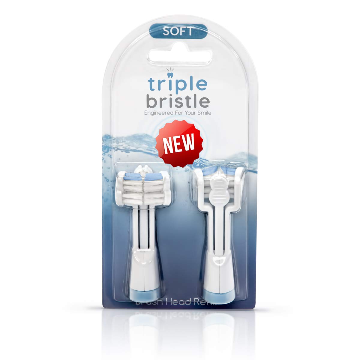Triple Bristle Replacement Brush Head Refills Innovative 3 Head