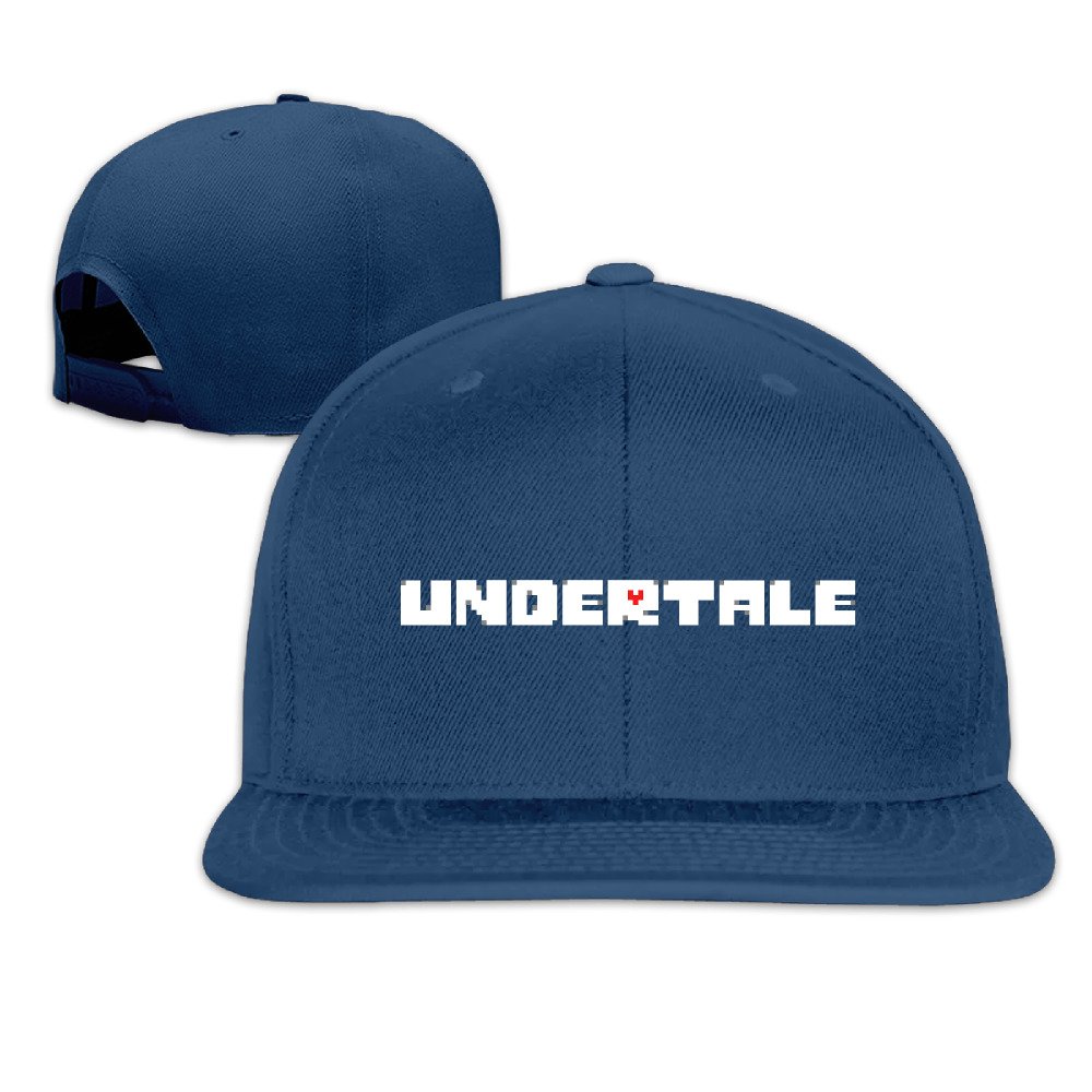 CEDAEI Undertale Role-Playing Video Game Logo Flat Bill Snapback Adjustable Mountain Climbing Cap Hat Black