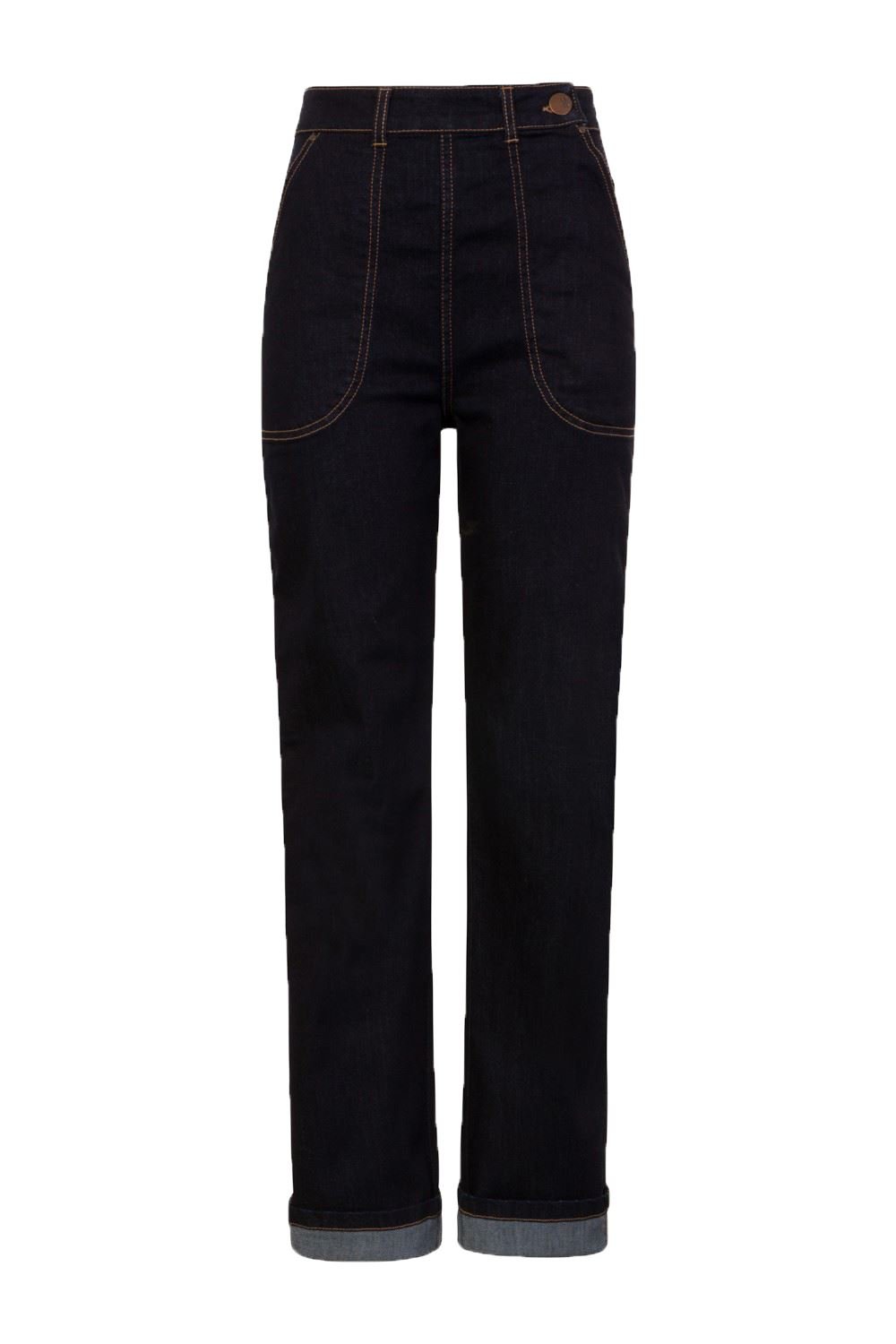 Hell Bunny Weston Denim Jeans 40er 50er Vintage Retro Rockabilly Hose Pants