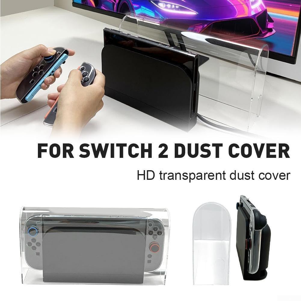 Per Nintendo Switch 2 Cover antipolvere trasparente in acrilico protettivo per console anti-polvere antigraffio