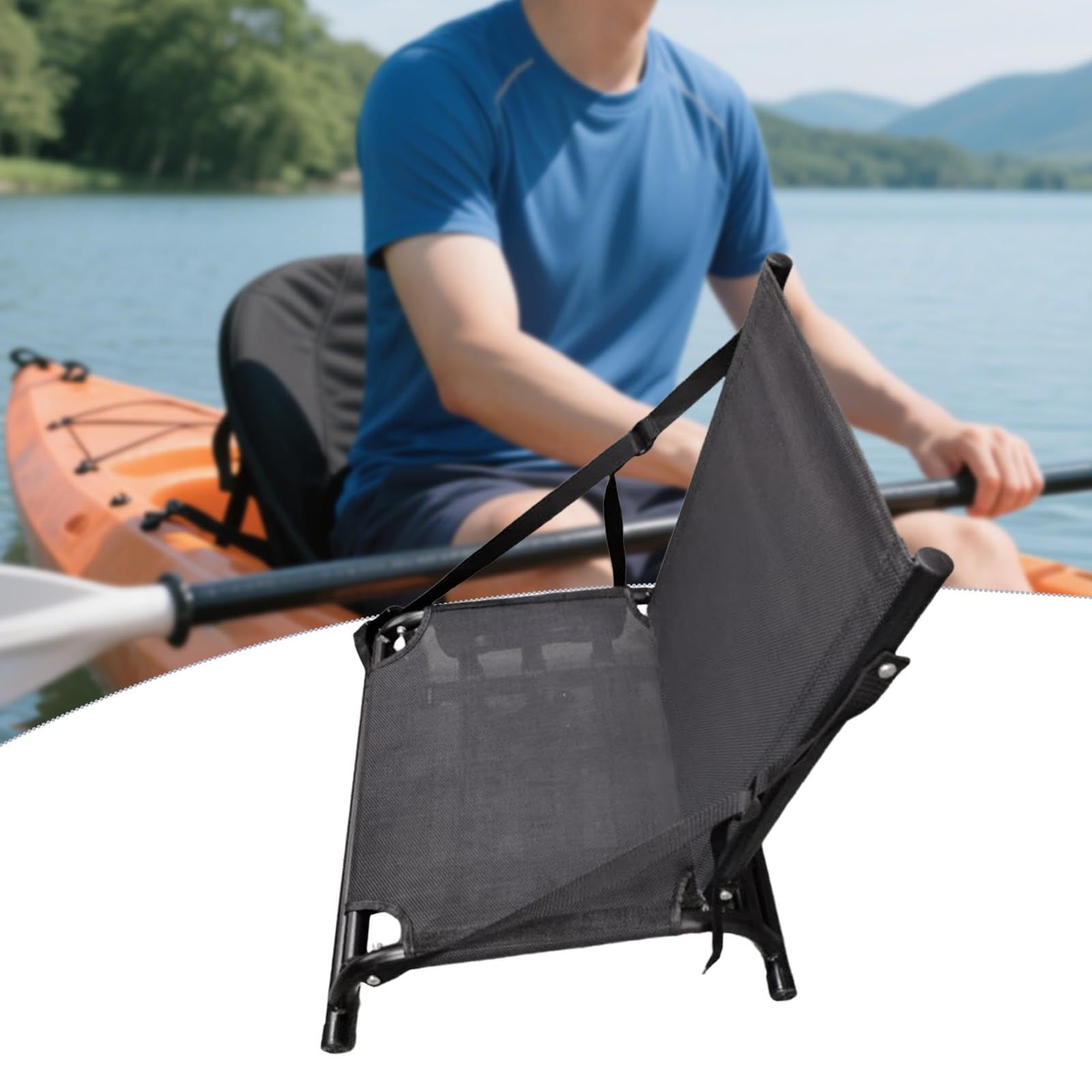 Asiento de Kayak con Respaldo Plegable para Pesca, Y Canoa