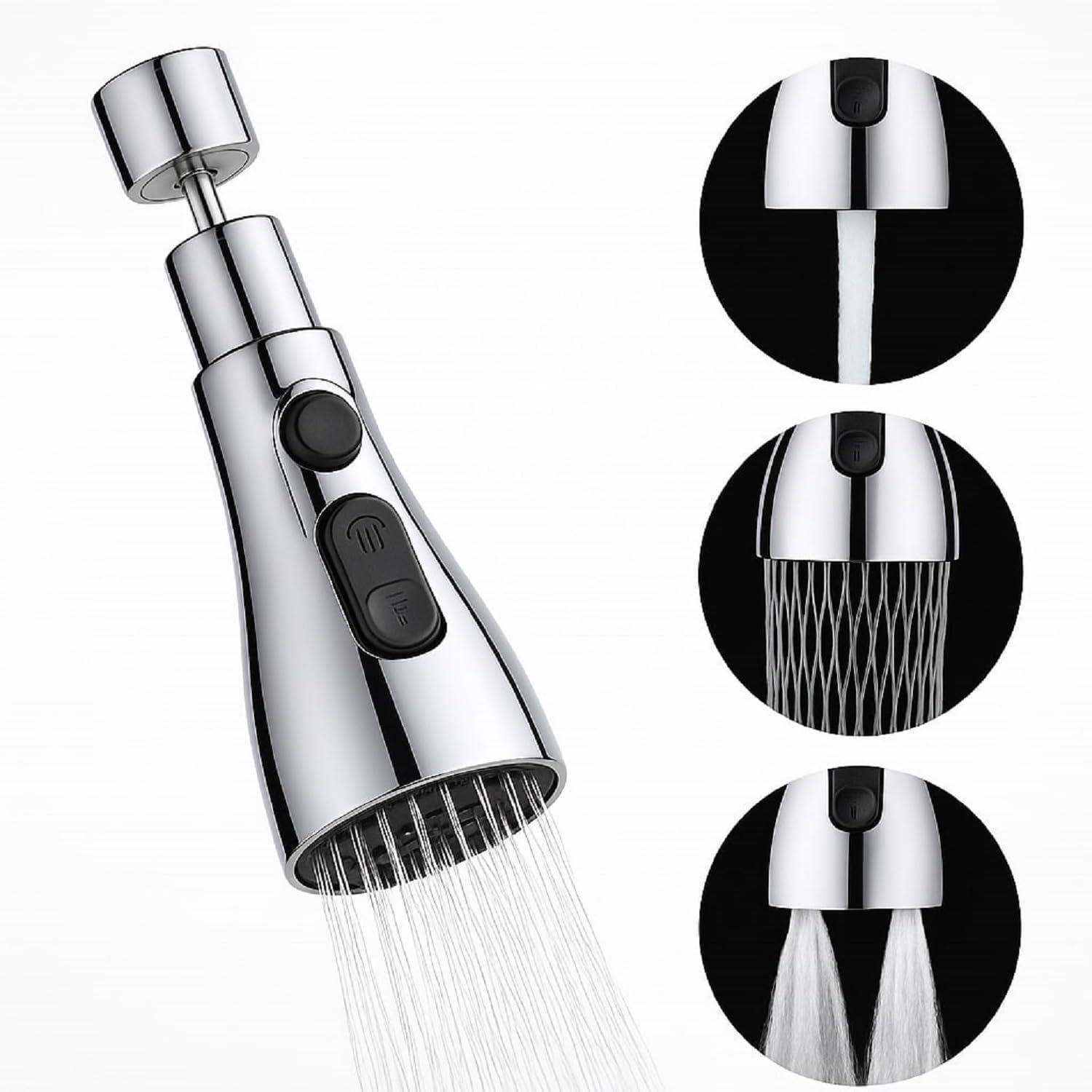 Homes 360° Rotating Kitchen Tap Extender with 3-Mode Spray | Flexible Faucet Attachment | Splash-Proof Water-Saving Nozzle for Kitchen Sink & Wash Basin - Upgrade Your Kitchen-image-17