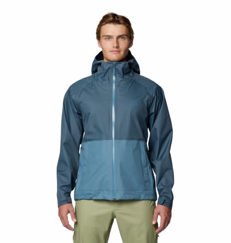 Mountain Hardwear Men's Threshold Jacket, Moon Blue/Adriatic Blue, Large
