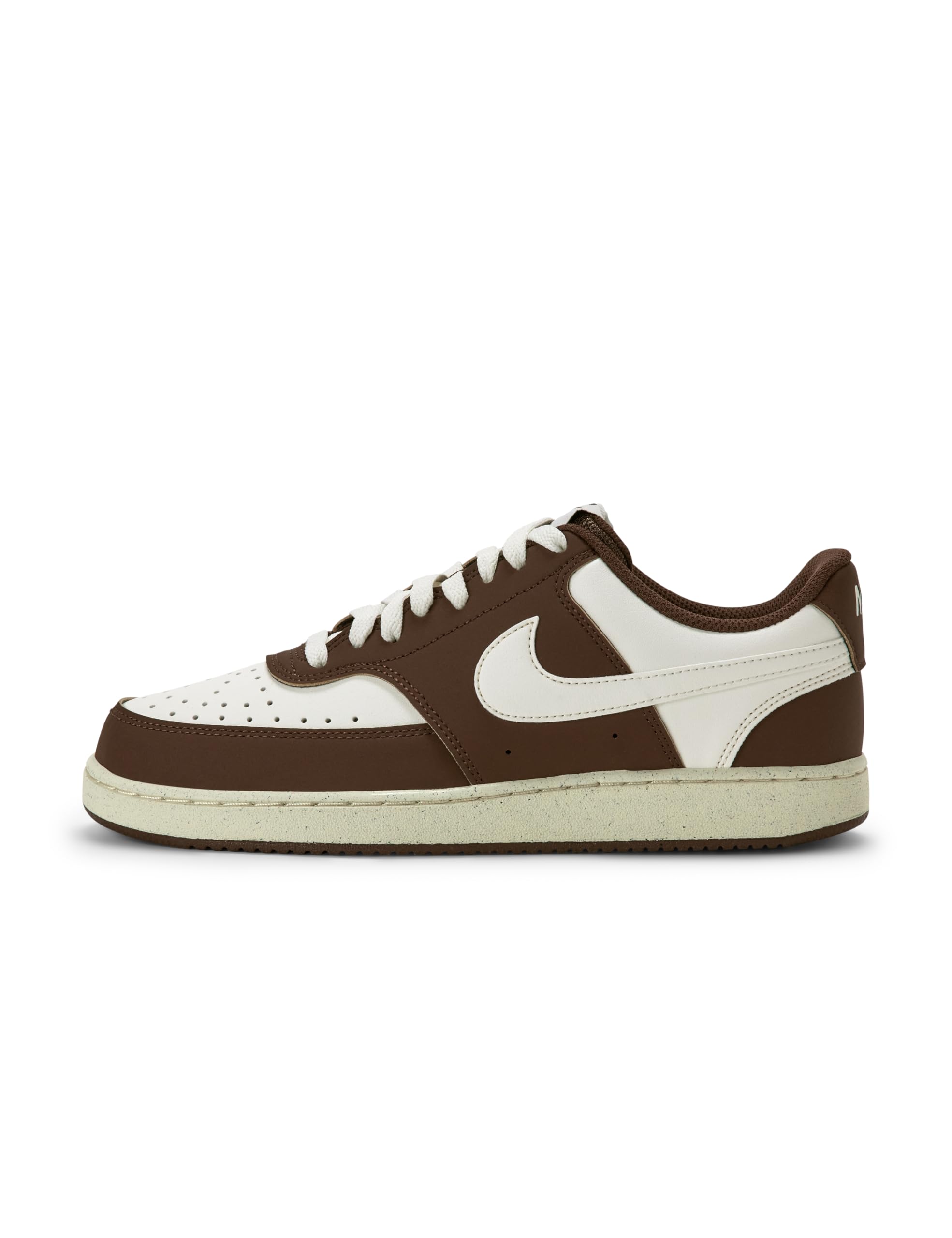 Nike Women's Court Vision Low Nubuck Shoes, Sail/Sail-Cacao Wow-Coconut Milk, 10