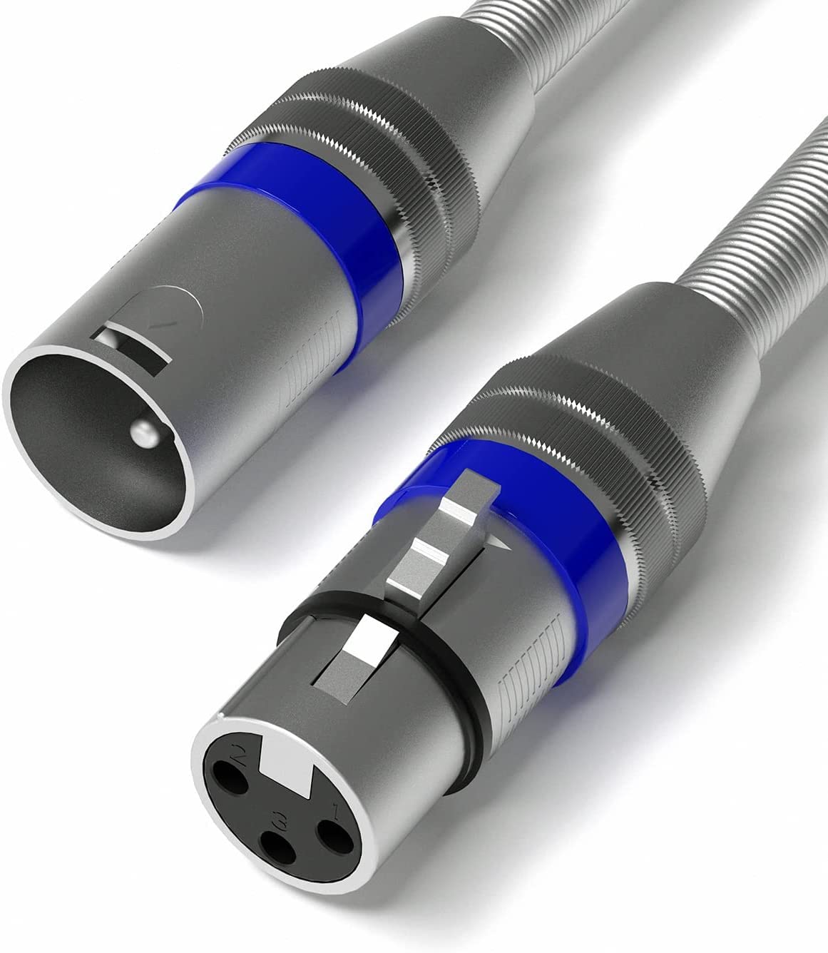OseTub 6.6ft XLR Microphone Cable, Audio Interface XLR Cable XLR Male to Female Mic Cable 3-Pin Balanced Shielded for Recording Studios, Performances, and Live Shows