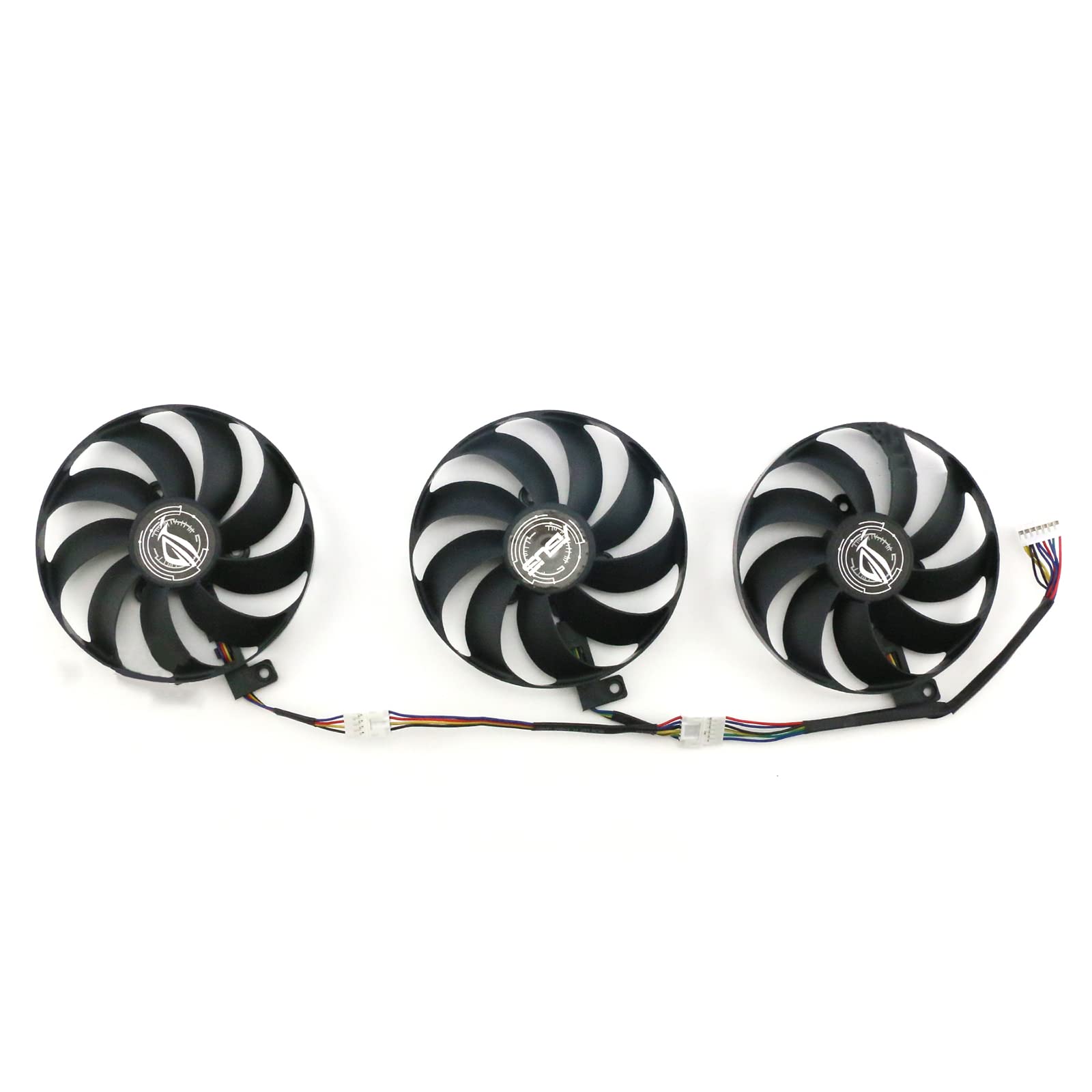 Ventilateur de refroidissement pour carte graphique T129215SU pour ASUS ROG RTX2060 2070S 2080ti RX5700XT Pièce de rechange (ventilateur gauche + milieu + droit)