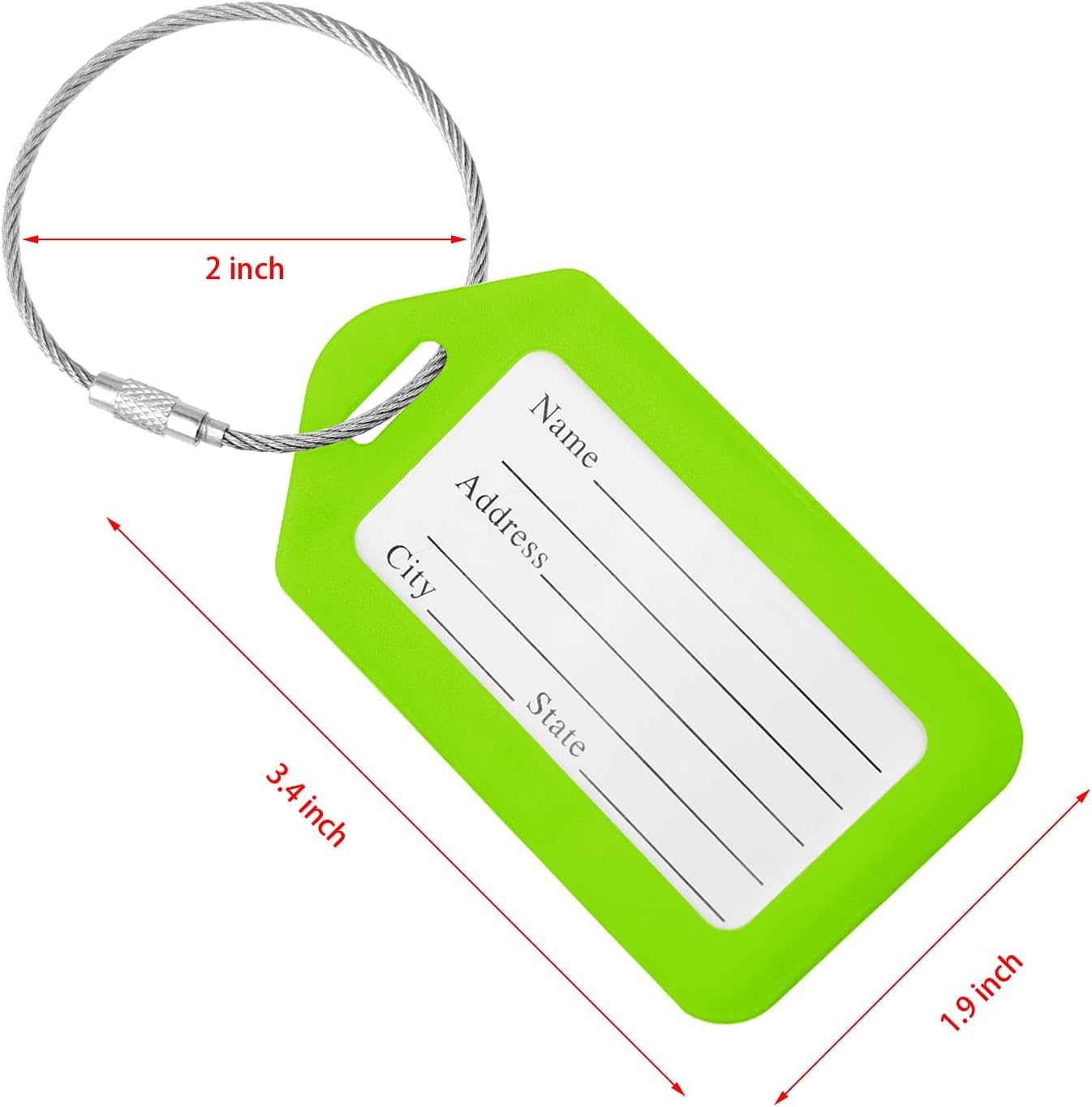 Étiquettes d'identification de bagages pour sac à dos
