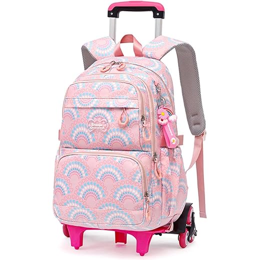Cute Heart Print School Bag for Girls