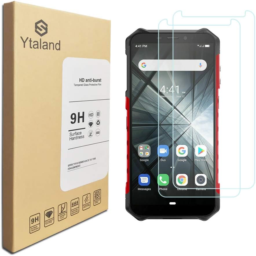 [2 Pack] Ytaland for Ulefone Armor X5 Screen Protector, [ Anti-Fingerprints ] [Bubble-Free] [9H Hardness] Tempered Glass film Screen Protector for Ulefone Armor X5