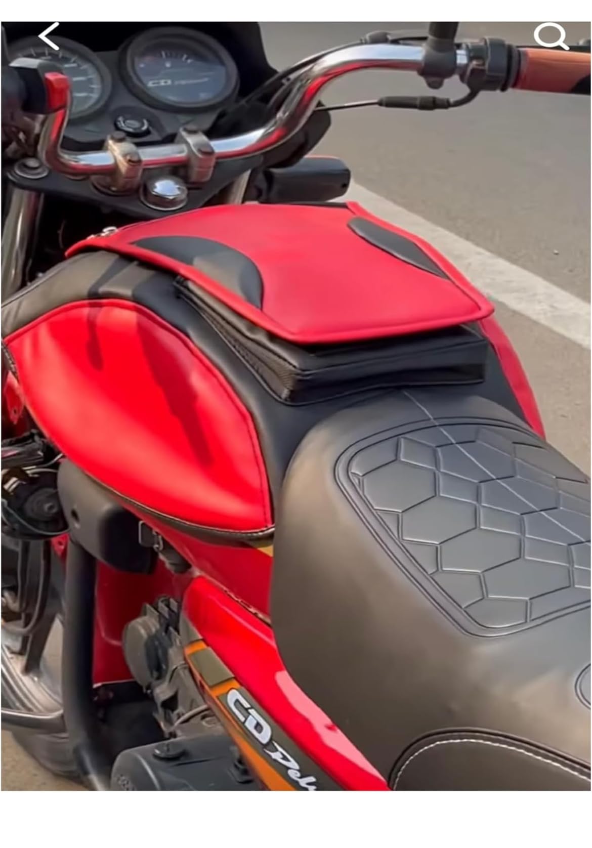 SANJEEB SEAT COVER,s Bike Tank Cover of Hero HF Deluxe OR CD Deluxe (Red)-image-4