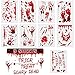 DONGSZQ 81 PCS Halloween Decorazioni,Impronte di Mani insanguinate,Zombie Impronta della Mano,Adesivi Impronta Sangue Halloween Adesivi Parete Adatto Porta Pavimento Specchio