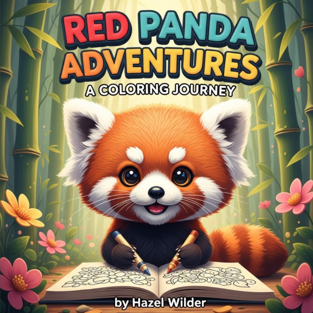 Red Panda Adventures: A Coloring Journey: Cute Red Panda Coloring Book for Kids, Teens, and Animal Lovers