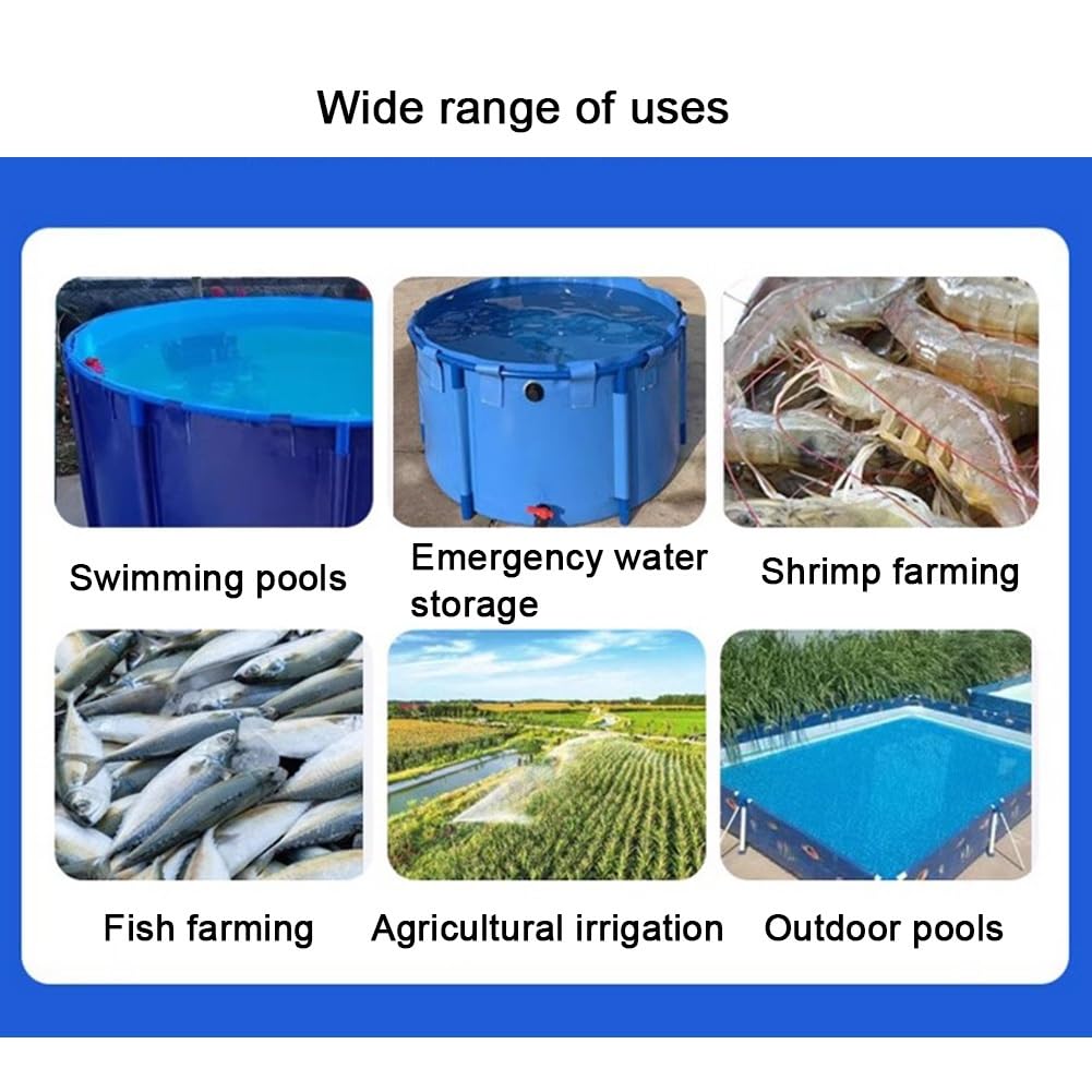 Lar PVC-Aquarium mit Ständer, verdicktes rundes Aquarium, geeignet für Kinder, einfach zu installierender Gartenteich mit Ablassventil (71 x 31 Zoll, 2034 Liter)