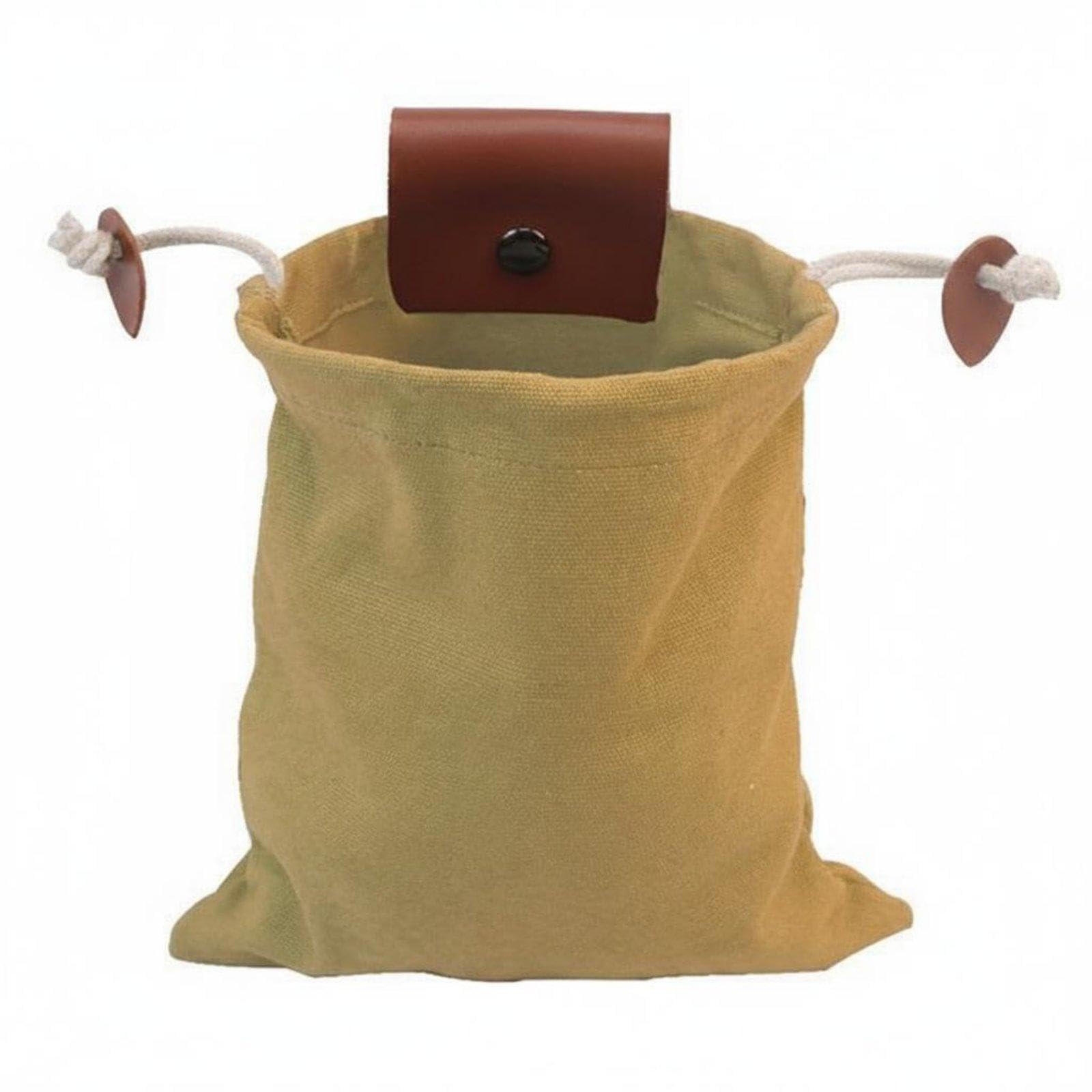Canvas Forage Bag Portable Fruit Picking Bag Hands Foraging Pouch for Camping Khaki-image-36