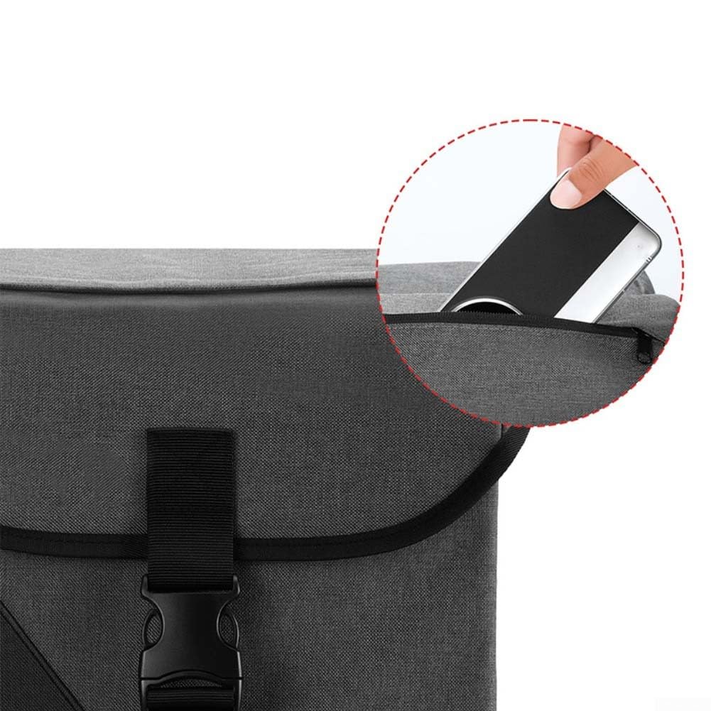 Spelonify Bolsas de alforja de doble cara para bicicleta, portaequipajes, impermeables, alforjas de ciclismo de gran capacidad, bolsas de turismo para bicicleta (negro y gris)