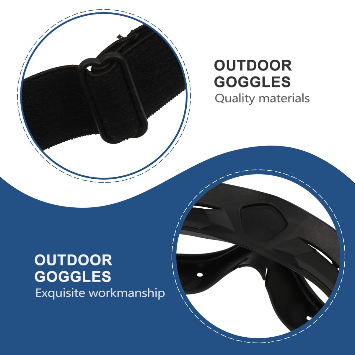 Occhiali Protettivi per Trasparenti Regolabili Anti-vento e Anti-spruzzo per Outdoor e Ciclismo Montatura Nera Resistente per Sicuro