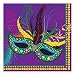 Creative Converting 16 Count Paper Beverage Napkins, Mardi Gras Masks