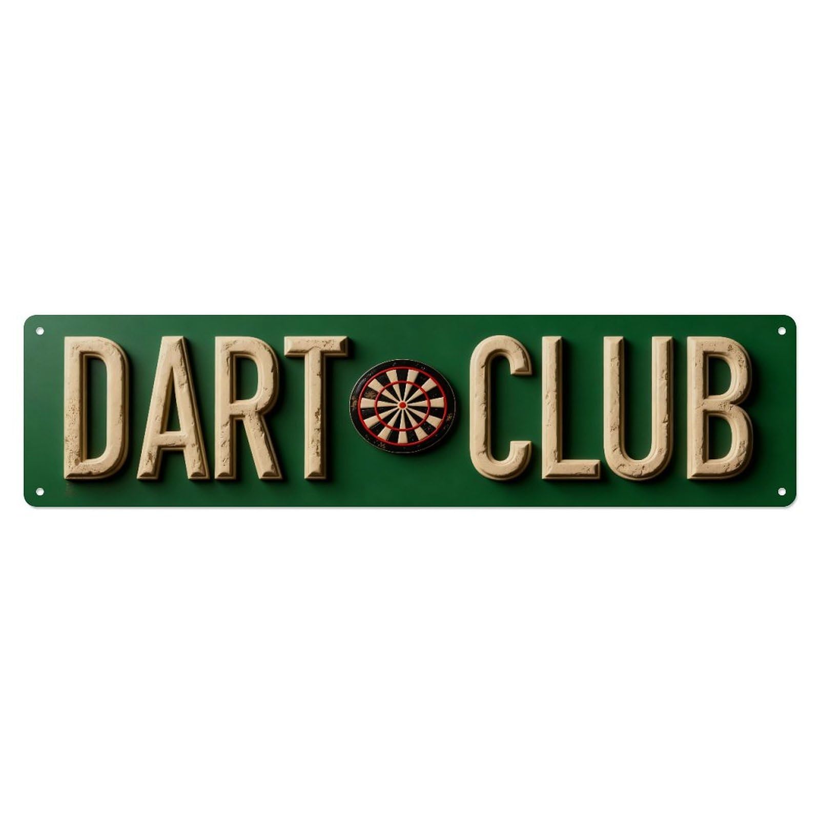 Dart Club Logo Design Metal Tin Sign Plaque