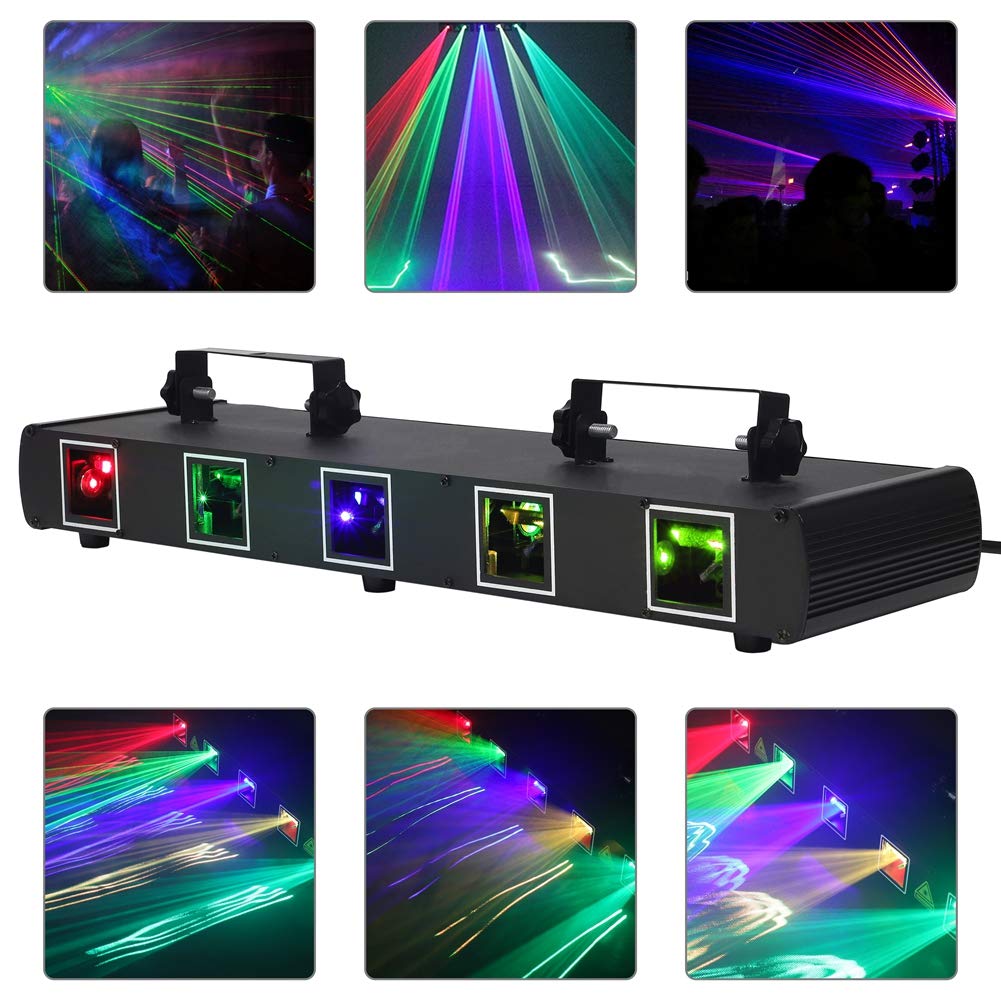 Stroboskop Disco Licht, UKing 4 in 1 RGBW lichteffekte, LED-Projektor Karaoke DJ Perform für Bühnenbeleuchtung für Zuhause Party Dancing Thanksgiving KTV Birthday