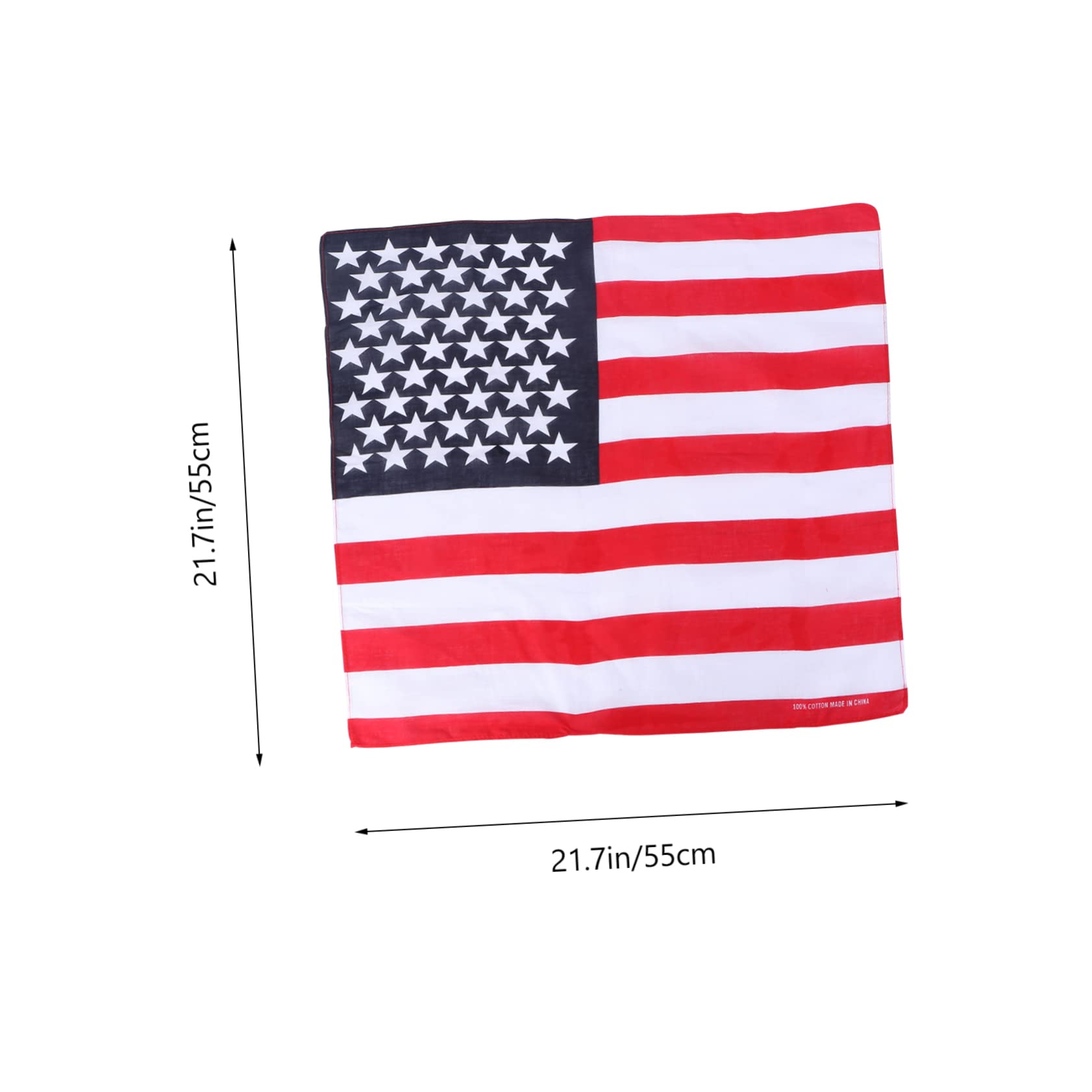WOFASHPURET Usa Flag Printed Neck Shaped Cloth Kerchief for Women Soft and Comfortable Hair Bandana for Patriotic Events and Everyday Wear