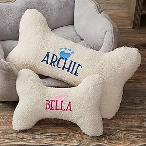   Personalization-Universe-Heart-Paw-Print-Dog-Bone-Pet-Pillow-Soft-and-Plush-Perfect-for-Pet-Bed-Embroidered-with-Custom-Name-in-Multiple-Color-Options-Dog-Bed-Accesory-for-Small-and-Medium-Dogs