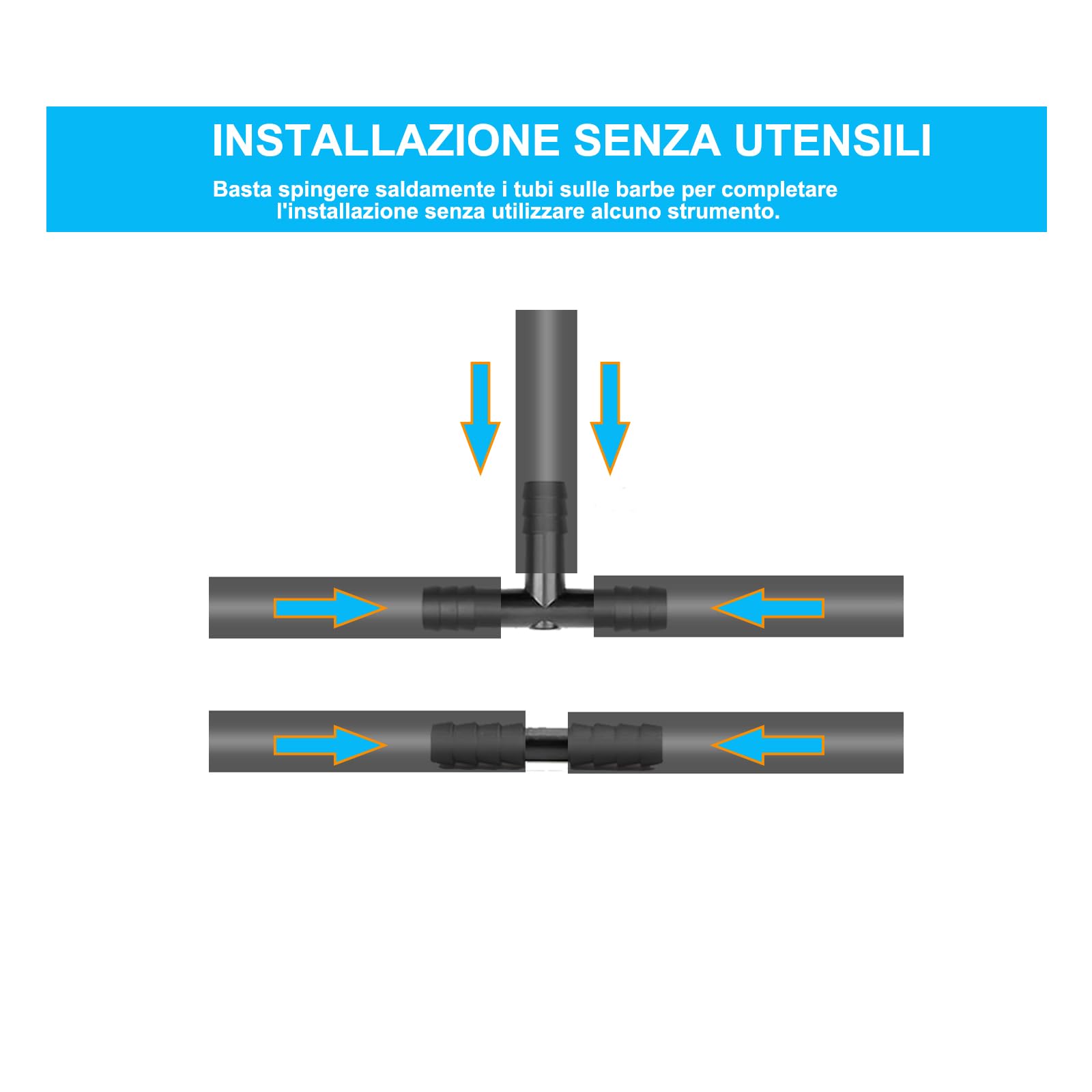 Kit assortito connettori per vuoto spinato auto 122 pezzi 12 misure nero