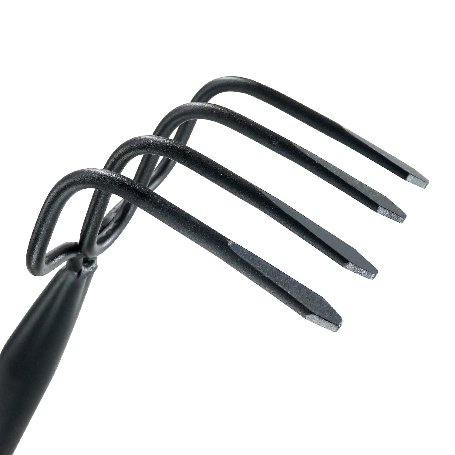 Colwelt 4 Tines Garden Cultivator Rake 59'', Hand Tiller Garden Tool with Sharp Forged Steel Head, Cultivators for Gardening with Long Handle, Garden