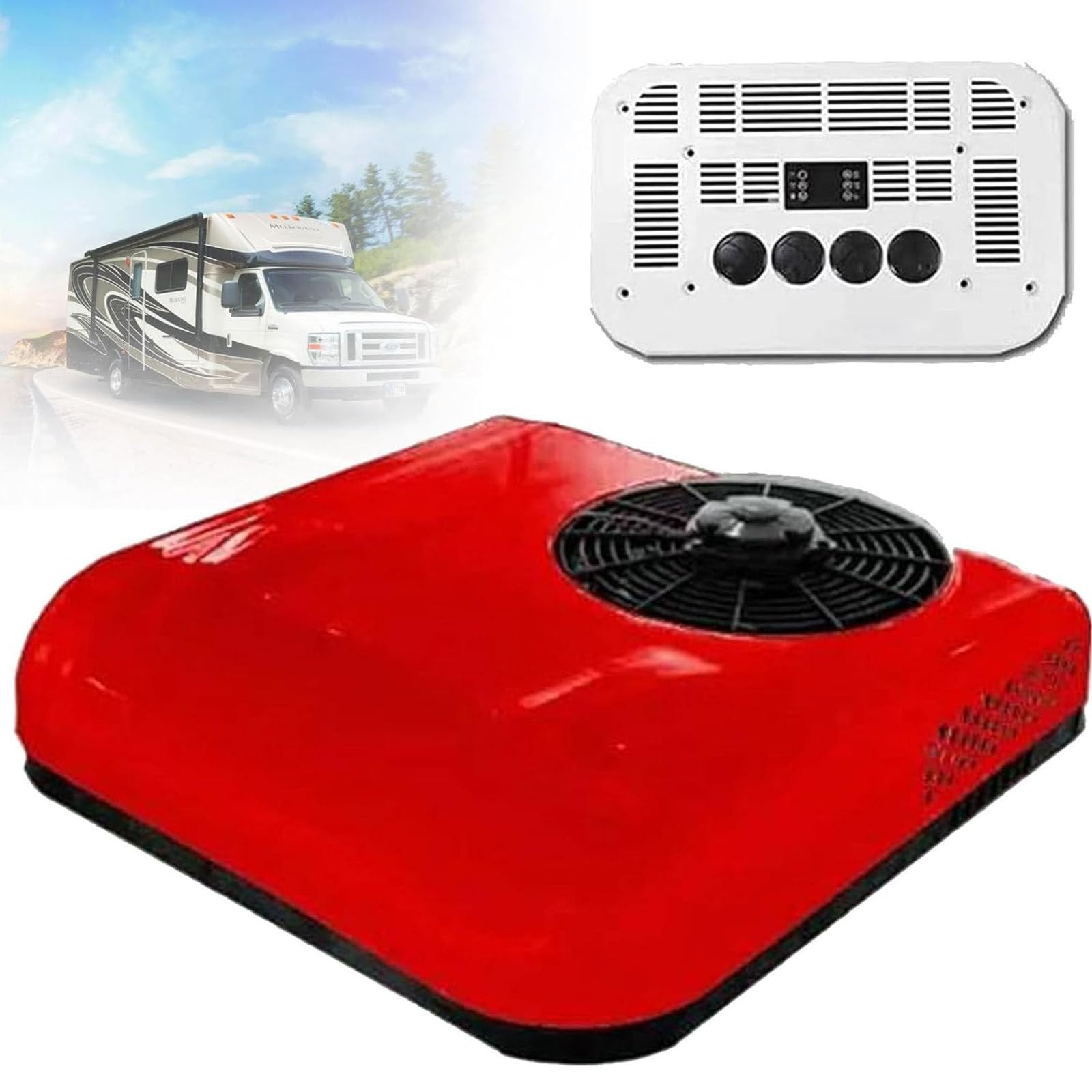 Scumlovy Rooftop Air Conditioner Cooling Unit for RV, Trucks, Trailers, Buses - Fast with Scroll Compressor